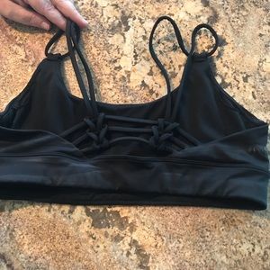 Strappy Black Sports Bra